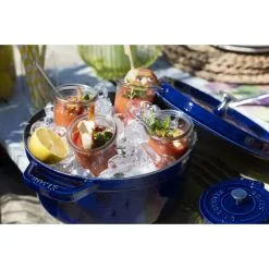 Staub Cocotte 28 Cm, Rund, Mørk-Blå, Støbejern 10 Staub Cocotte 28 Cm, Rund, Mørk-Blå, Støbejern -Køkkenudstyr Butik 000008184