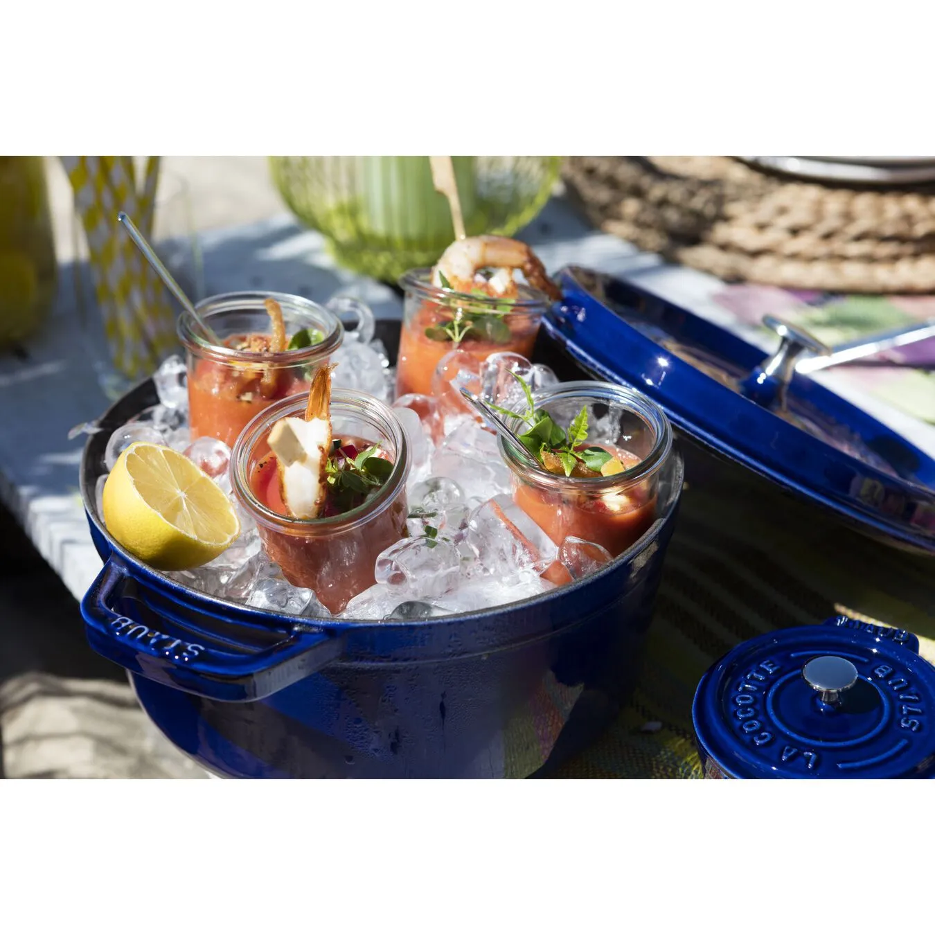 Staub Cocotte 28 Cm, Rund, Mørk-Blå, Støbejern 5 Staub Cocotte 28 Cm, Rund, Mørk-Blå, Støbejern - Billede 5