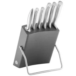BSF Sæt Med Knivblok 7-dele, Grå -Køkkenudstyr Butik 000016381