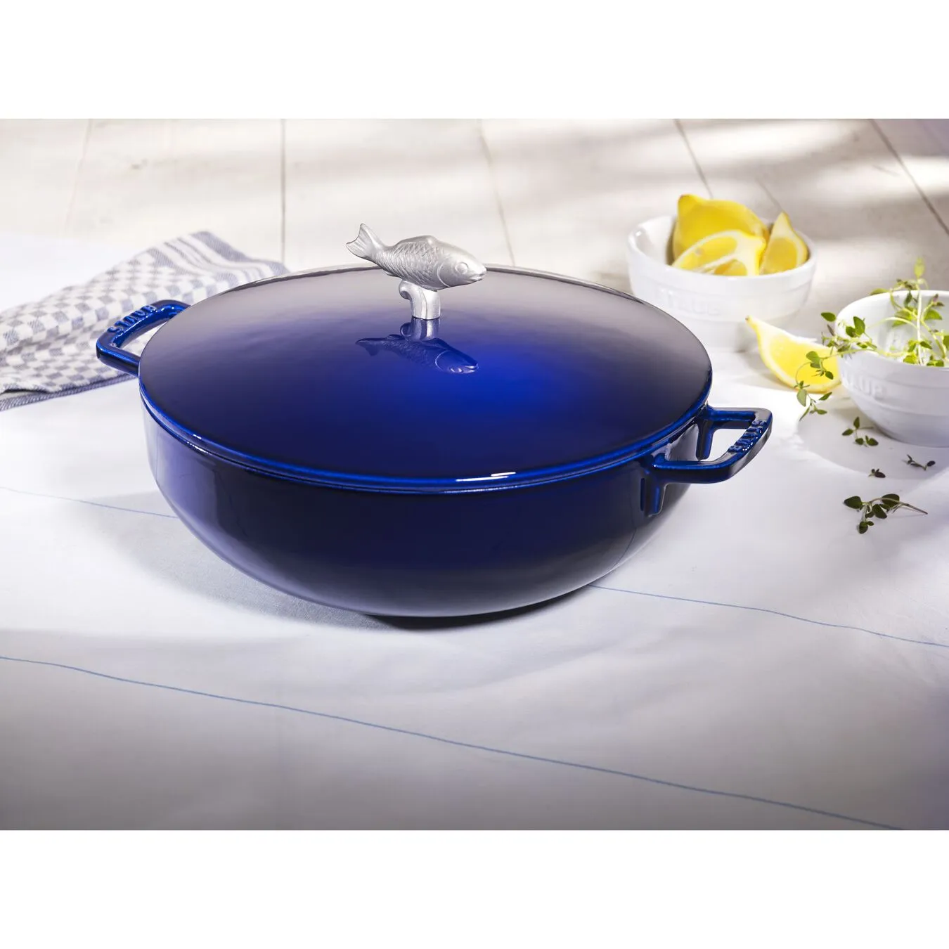 Staub Bouillabaisse Gryde 28 Cm, Støbejern 2 Staub Bouillabaisse Gryde 28 Cm, Støbejern - Billede 2