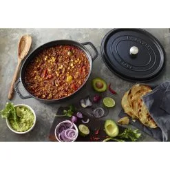 Staub Cocotte 27 Cm, Oval, Sort, Støbejern 11 Staub Cocotte 27 Cm, Oval, Sort, Støbejern -Køkkenudstyr Butik 000017579