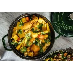 Staub Cocotte 24 Cm, Rund, Basilikum-Grøn, Støbejern 6 Staub Cocotte 24 Cm, Rund, Basilikum-Grøn, Støbejern -Køkkenudstyr Butik 000019329