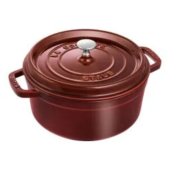 Staub Cocotte 24 Cm, Rund, Grenadine, Støbejern