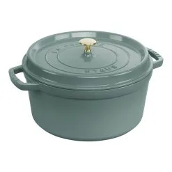 Staub Cocotte 28 Cm, Rund, Eukalyptus, Støbejern