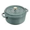 Staub Cocotte 24 Cm, Rund, Eukalyptus, Støbejern