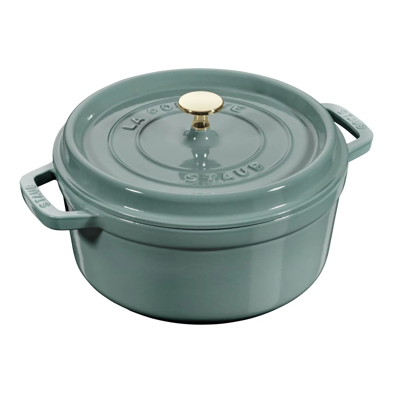 Staub Cocotte 24 Cm, Rund, Eukalyptus, Støbejern 1 Staub Cocotte 24 Cm, Rund, Eukalyptus, Støbejern