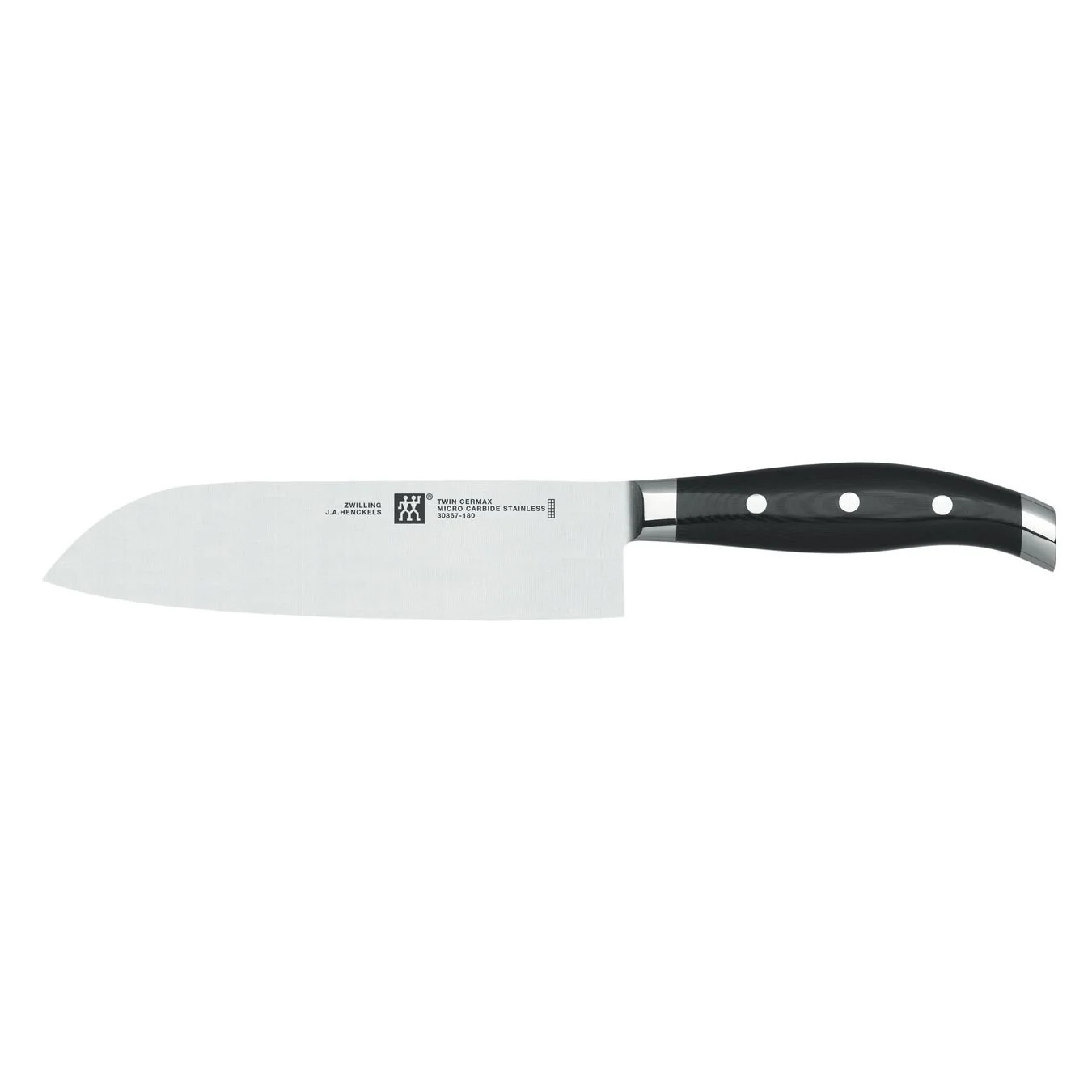 Zwilling Santokukniv 18 Cm, Rød, Glatslebet 2 Zwilling Santokukniv 18 Cm, Rød, Glatslebet - Billede 2