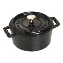 Staub Mini Cocotte 10 Cm, Rund, Sort, Støbejern