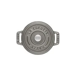 Staub Cocotte 12 Cm, Rund, Grafitgrå, Støbejern 7 Staub Cocotte 12 Cm, Rund, Grafitgrå, Støbejern -Køkkenudstyr Butik 40500 106 0 2 1