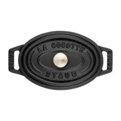 Staub Mini Cocotte 11 Cm, Oval, Sort, Støbejern -Køkkenudstyr Butik 40500 111 0 3