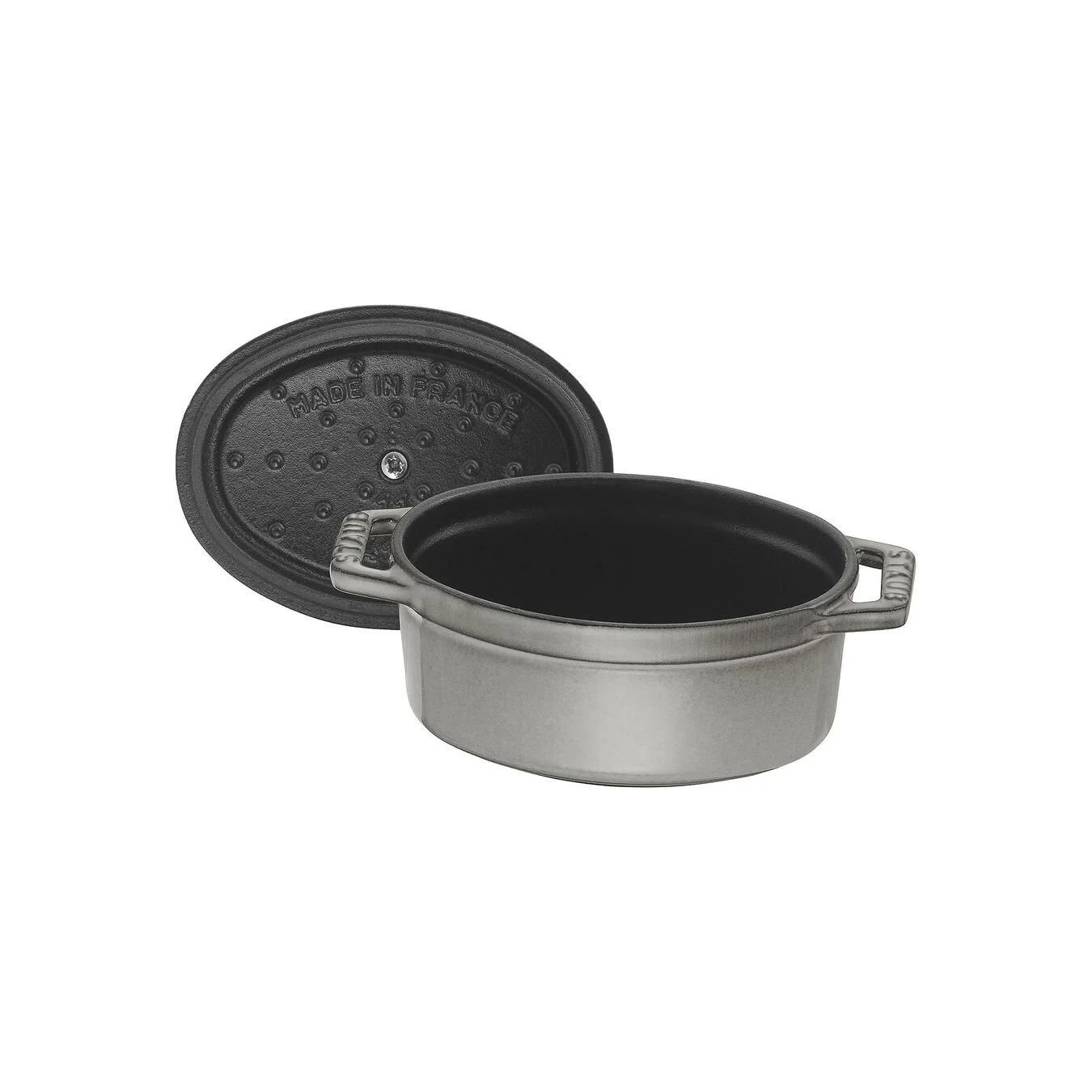Staub Mini Cocotte 11 Cm, Oval, Grafitgrå, Støbejern 5 Staub Mini Cocotte 11 Cm, Oval, Grafitgrå, Støbejern - Billede 5