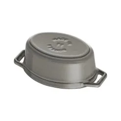 Staub Mini Cocotte 11 Cm, Oval, Grafitgrå, Støbejern 8 Staub Mini Cocotte 11 Cm, Oval, Grafitgrå, Støbejern -Køkkenudstyr Butik 40500 116 0 6