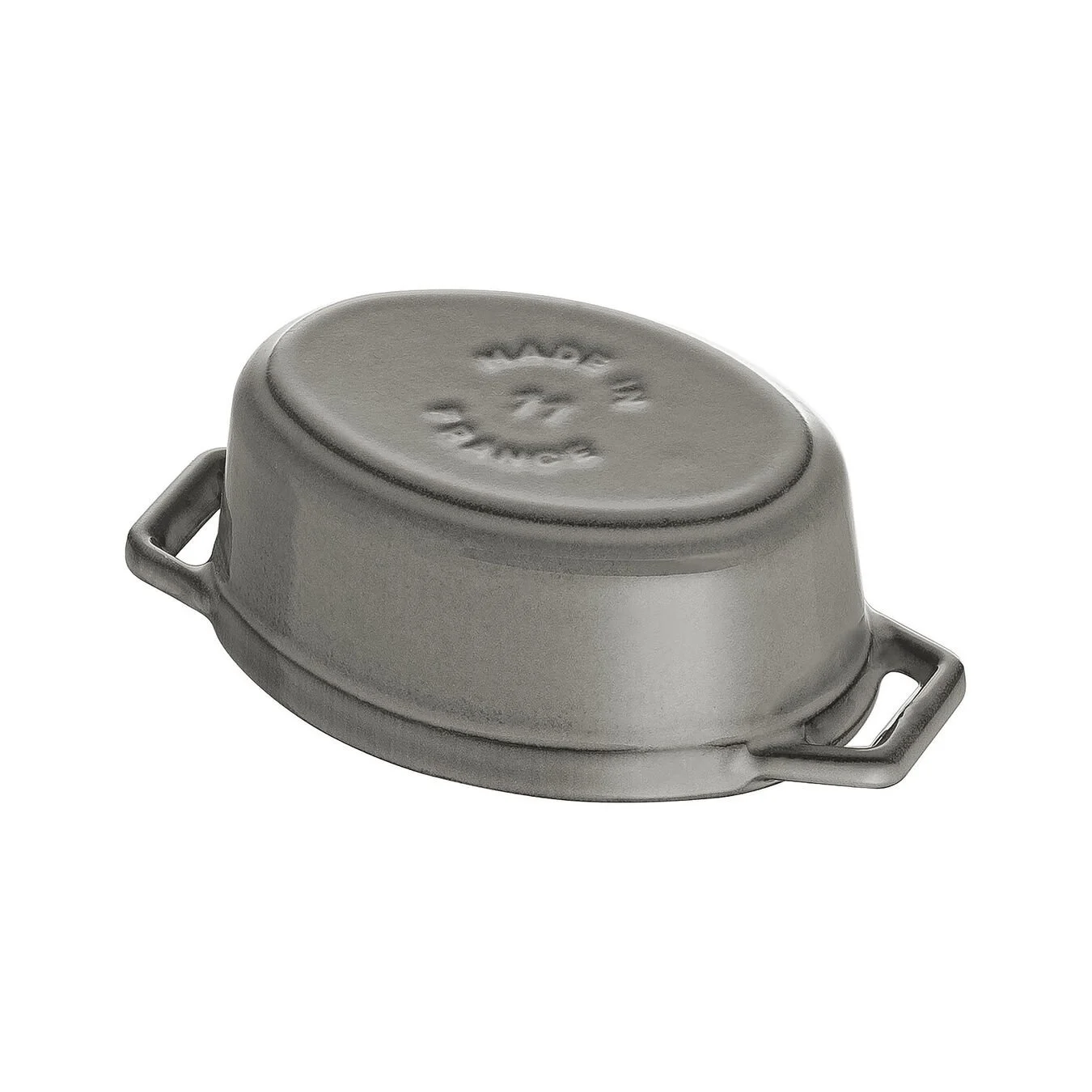 Staub Mini Cocotte 11 Cm, Oval, Grafitgrå, Støbejern 4 Staub Mini Cocotte 11 Cm, Oval, Grafitgrå, Støbejern - Billede 4