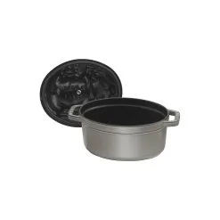 Staub Cocotte 17 Cm, Oval, Grafitgrå, Støbejern 11 Staub Cocotte 17 Cm, Oval, Grafitgrå, Støbejern -Køkkenudstyr Butik 40500 176 0 6