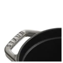 Staub Cocotte 17 Cm, Oval, Grafitgrå, Støbejern 9 Staub Cocotte 17 Cm, Oval, Grafitgrå, Støbejern -Køkkenudstyr Butik 40500 176 0 7