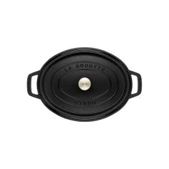 Staub Cocotte 41 Cm, Oval, Sort, Støbejern -Køkkenudstyr Butik 40500 231 0 3 2