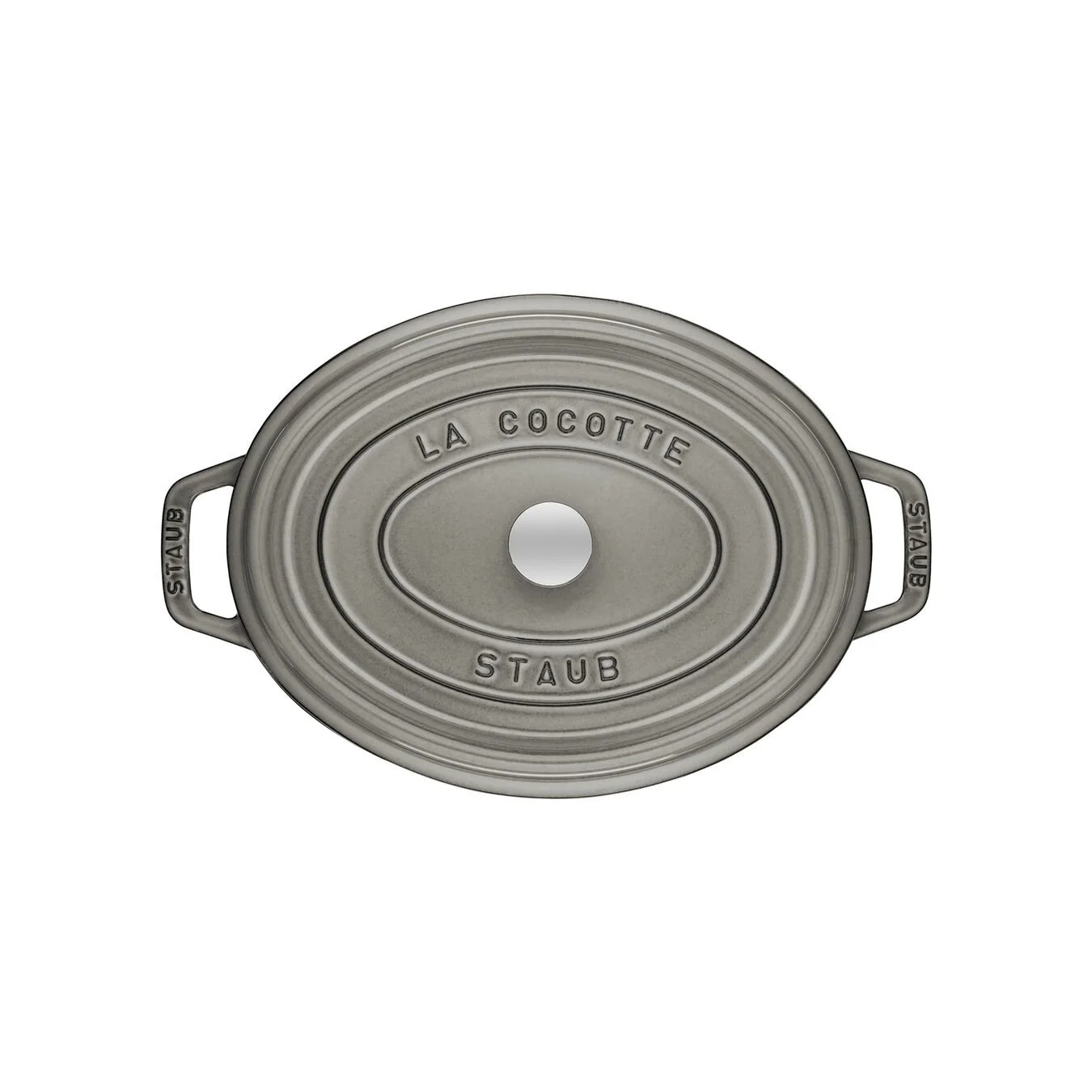 Staub Cocotte 15 Cm, Oval, Grafitgrå, Støbejern 2 Staub Cocotte 15 Cm, Oval, Grafitgrå, Støbejern - Billede 2