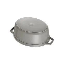 Staub Cocotte 15 Cm, Oval, Grafitgrå, Støbejern 10 Staub Cocotte 15 Cm, Oval, Grafitgrå, Støbejern -Køkkenudstyr Butik 40500 236 0 6
