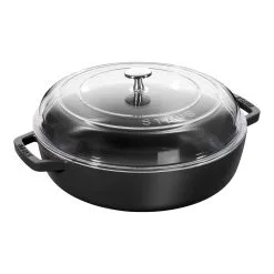 Staub Sautepande Med Glaslåg 26 Cm, Støbejern