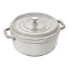 Staub Cocotte 24 Cm, Rund, White Truffle, Støbejern