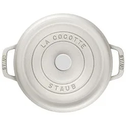 Staub Cocotte 24 Cm, Rund, White Truffle, Støbejern -Køkkenudstyr Butik 40501 412 0 3