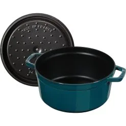 Staub Cocotte 28 Cm, Rund, La-Mer-Turkis-Blågrøn, Støbejern -Køkkenudstyr Butik 40501115 5