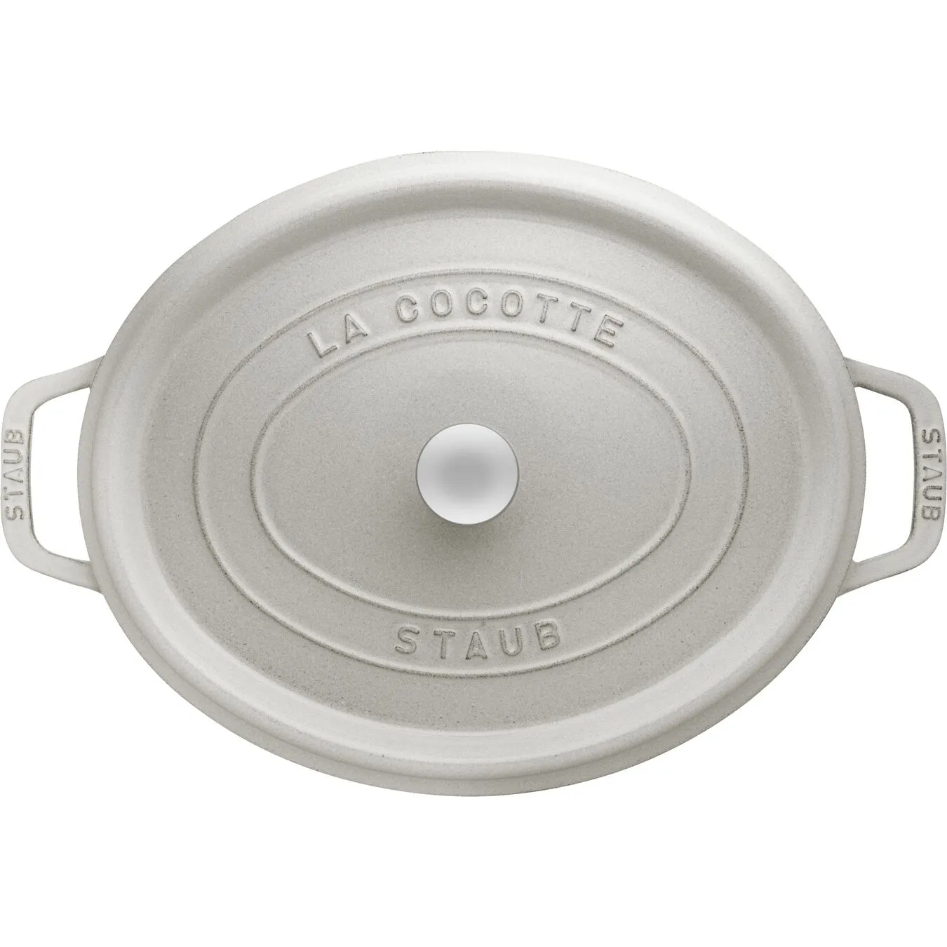 Staub Cocotte 33 Cm, Oval, White Truffle, Støbejern 3 Staub Cocotte 33 Cm, Oval, White Truffle, Støbejern - Billede 3