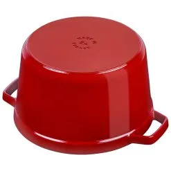 Staub Cocotte Dyb 24 Cm, Rund, Kirsebærrød, Støbejern -Køkkenudstyr Butik 40501485 4