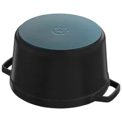 Staub Cocotte Dyb 24 Cm, Rund, Sort, Støbejern -Køkkenudstyr Butik 40502285 4