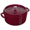 Staub Cocotte 24 Cm, Rund, Bordeaux, Støbejern