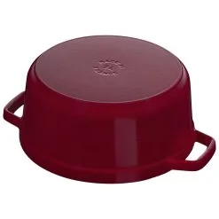 Staub Cocotte 24 Cm, Rund, Bordeaux, Støbejern -Køkkenudstyr Butik 40502294 4