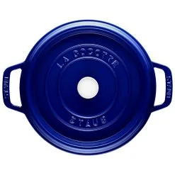 Staub Cocotte 30 Cm, Rund, Mørk-Blå, Støbejern -Køkkenudstyr Butik 40506 572 0 000000241