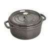 Staub Cocotte 26 Cm, Rund, Grafitgrå, Støbejern