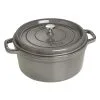 Staub Cocotte 28 Cm, Rund, Grafitgrå, Støbejern