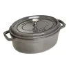 Staub Cocotte 31 Cm, Oval, Grafitgrå, Støbejern