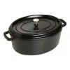 Staub Cocotte 33 Cm, Oval, Sort, Støbejern