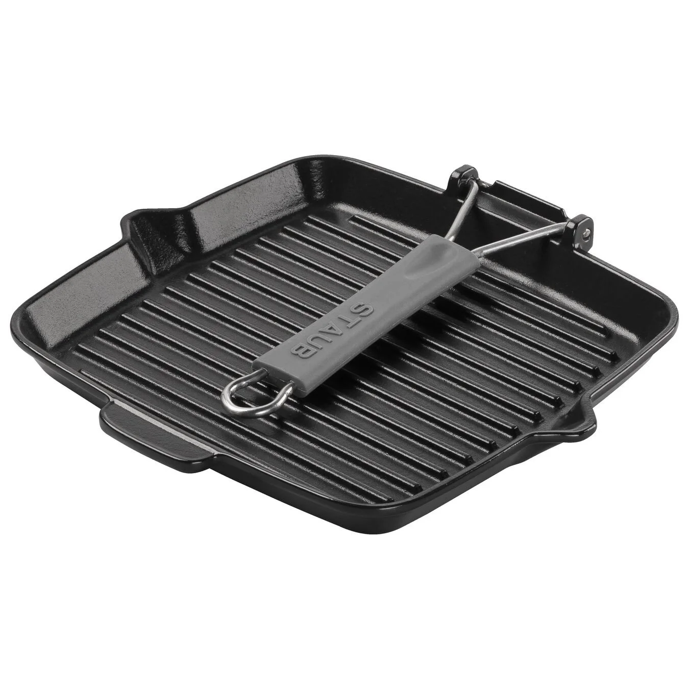 Staub Grillpande Med Hældetud 24 X 24 Cm, Støbejern, Sort 2 Staub Grillpande Med Hældetud 24 X 24 Cm, Støbejern, Sort - Billede 2