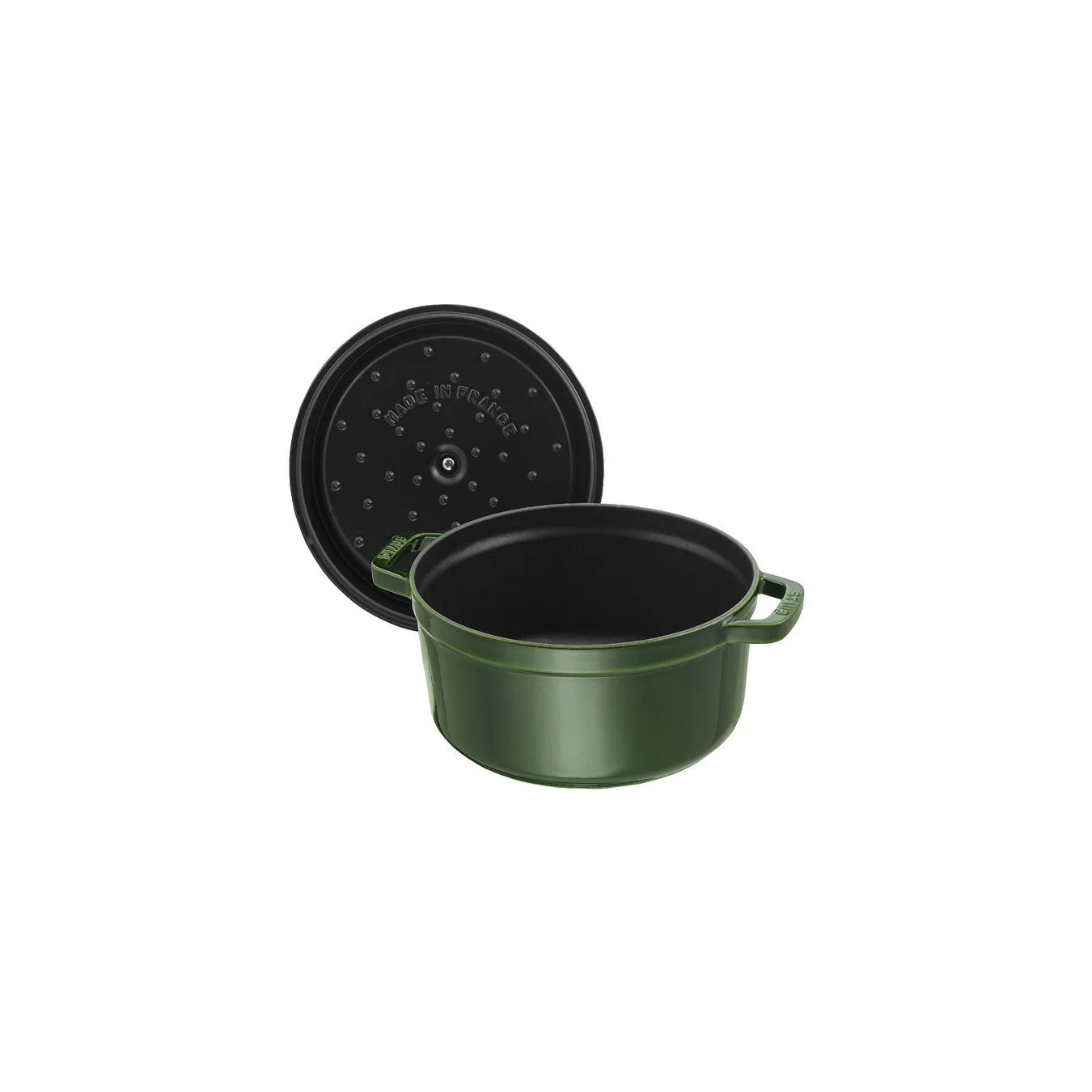 Staub Cocotte 22 Cm, Rund, Basilikum-Grøn, Støbejern 4 Staub Cocotte 22 Cm, Rund, Basilikum-Grøn, Støbejern - Billede 4