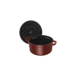 Staub Cocotte 22 Cm, Rund, Grenadine, Støbejern 7 Staub Cocotte 22 Cm, Rund, Grenadine, Støbejern -Køkkenudstyr Butik 40509 355 0 5