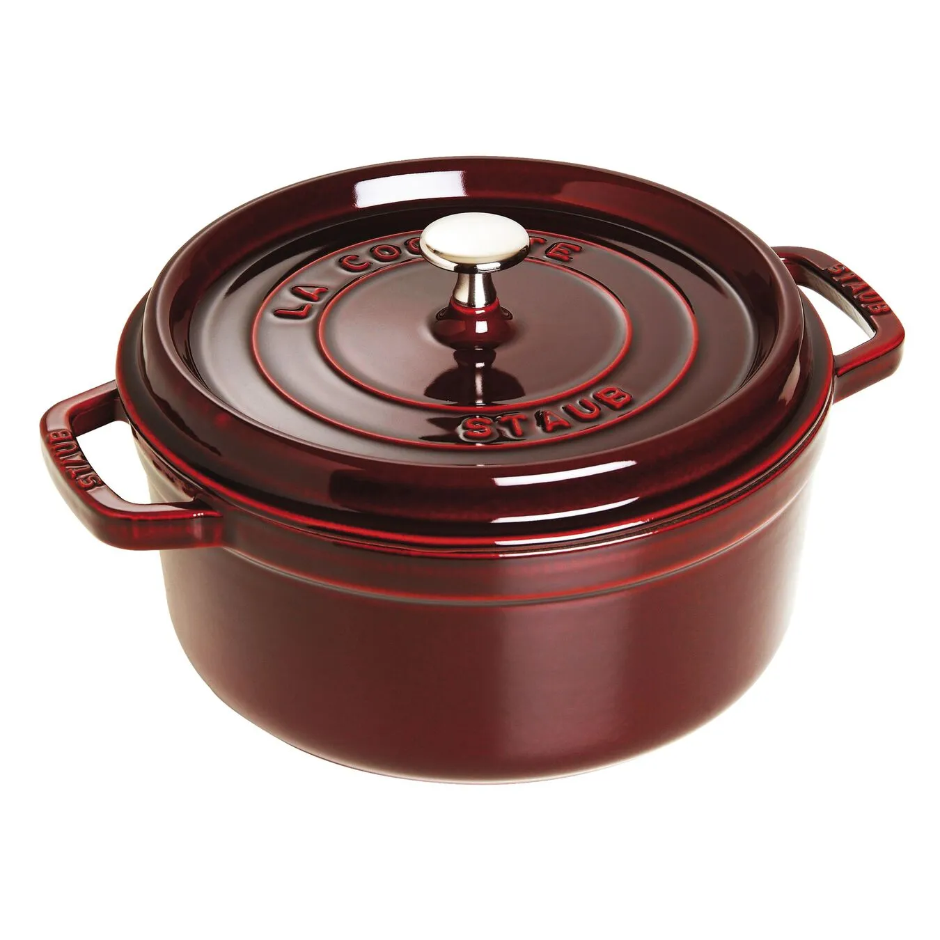 Staub Cocotte 26 Cm, Rund, Grenadine, Støbejern 1 Staub Cocotte 26 Cm, Rund, Grenadine, Støbejern