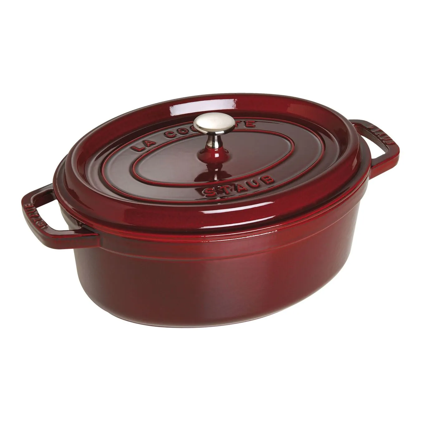 Staub Cocotte 29 Cm, Oval, Grenadine, Støbejern 1 Staub Cocotte 29 Cm, Oval, Grenadine, Støbejern
