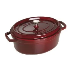 Staub Cocotte 33 Cm, Oval, Grenadine, Støbejern -Køkkenudstyr Butik 40509 364 0 2 1