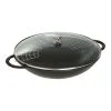 Staub Wok Med Glaslåg 37 Cm, Støbejern