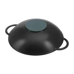 Staub Wok Med Glaslåg 37 Cm, Støbejern -Køkkenudstyr Butik 40509 398 0 4