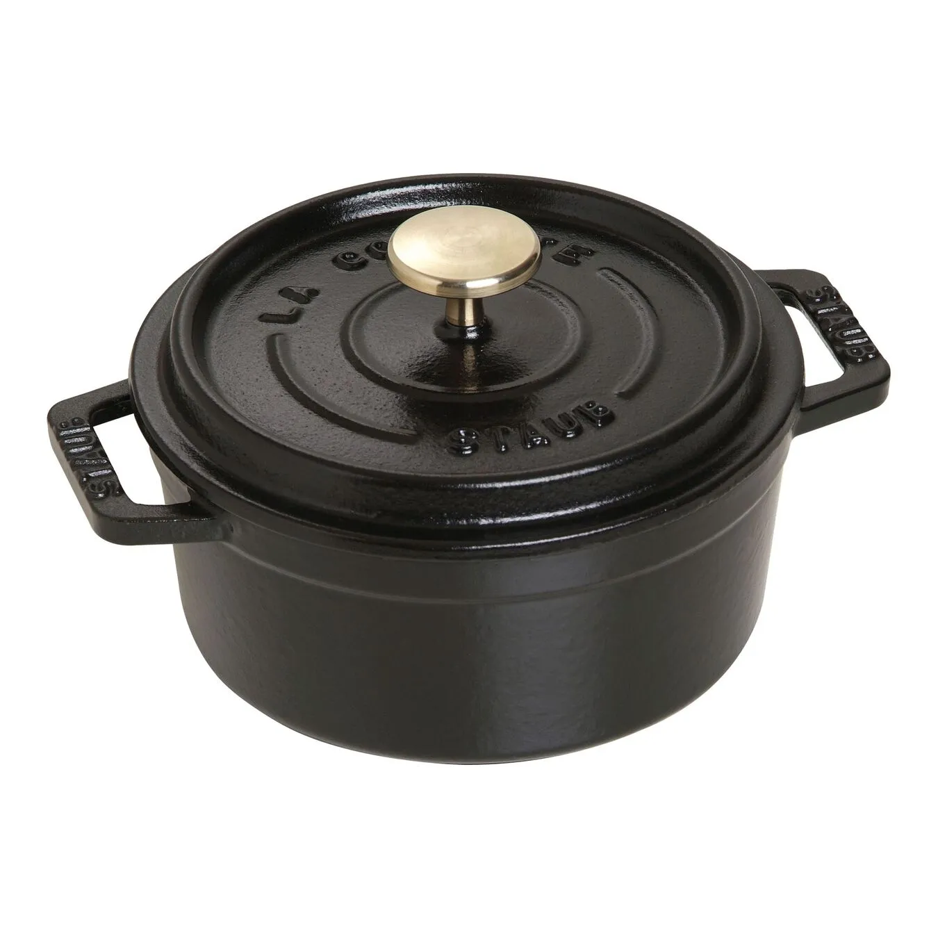 Staub Cocotte 12 Cm, Rund, Sort, Støbejern 1 Staub Cocotte 12 Cm, Rund, Sort, Støbejern
