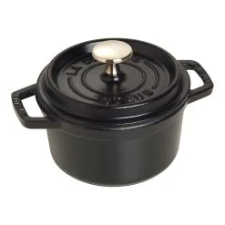 Staub Cocotte 14 Cm, Rund, Sort, Støbejern