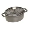 Staub Cocotte 15 Cm, Oval, Grafitgrå, Støbejern