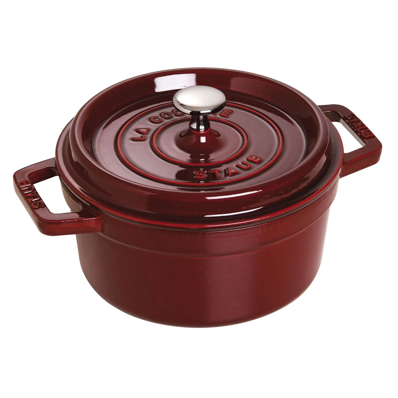 Staub Cocotte 22 Cm, Rund, Grenadine, Støbejern 1 Staub Cocotte 22 Cm, Rund, Grenadine, Støbejern