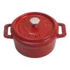 Staub Mini Cocotte 10 Cm, Rund, Kirsebærrød, Støbejern