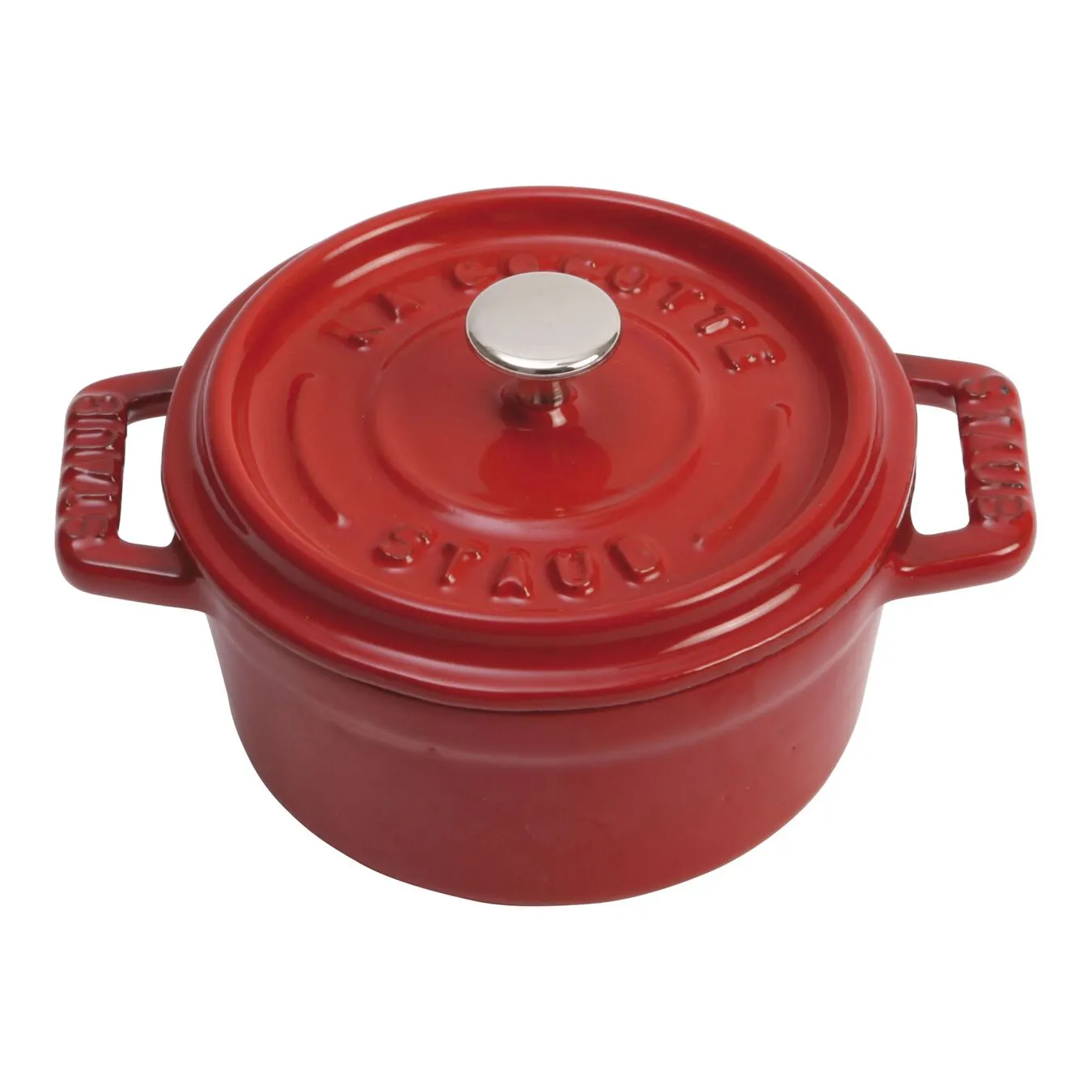 Staub Mini Cocotte 10 Cm, Rund, Kirsebærrød, Støbejern 1 Staub Mini Cocotte 10 Cm, Rund, Kirsebærrød, Støbejern